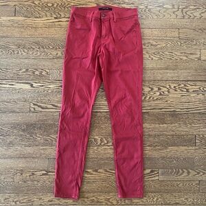 EUC J Brand super skinny stretch red jeans